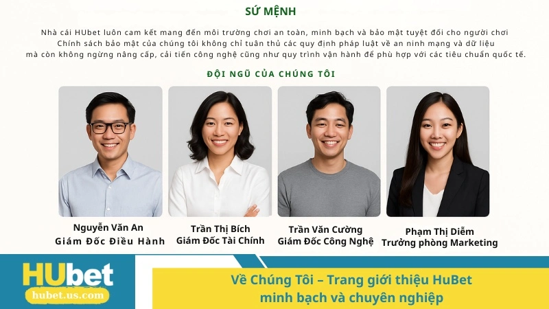 Về Chúng Tôi – Trang giới thiệu HuBet minh bạch và chuyên nghiệp