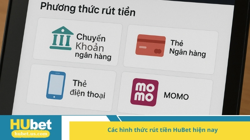 Các hình thức rút tiền HuBet hiện nay