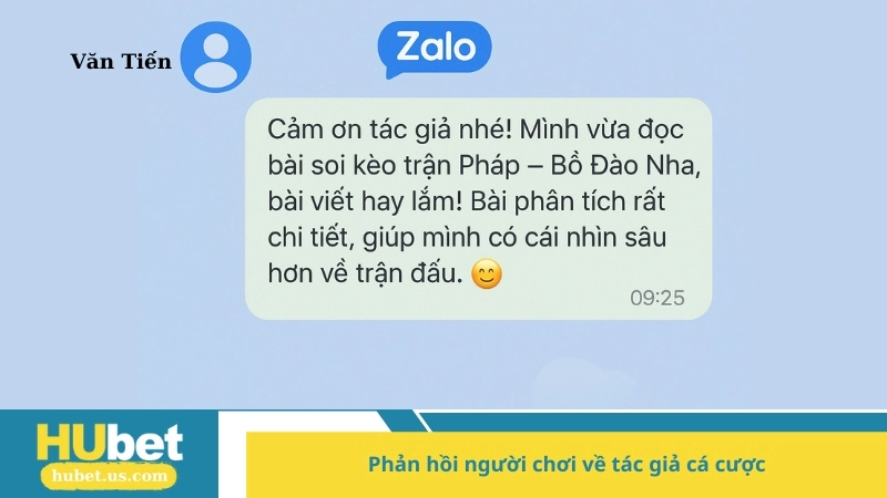 Phản hồi người chơi về tác giả cá cược
